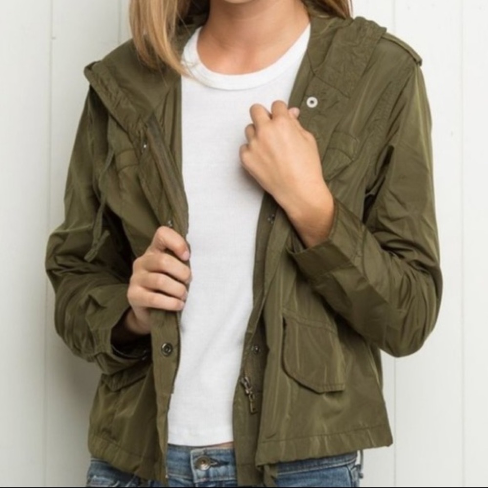 Brandy Melville Green Army Jacket Gem